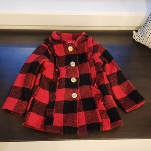 Red and Black Plaid Kids Jacket